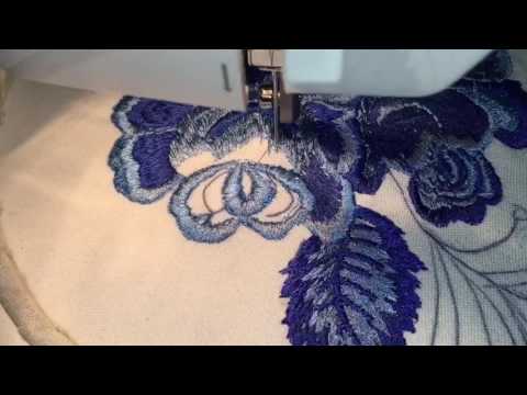 Видео: Вышивка на швейной машинке в стиле "ГЖЕЛЬ"☘️Sewing Machine Embroidery☘️Freihandsticken Nähmaschine