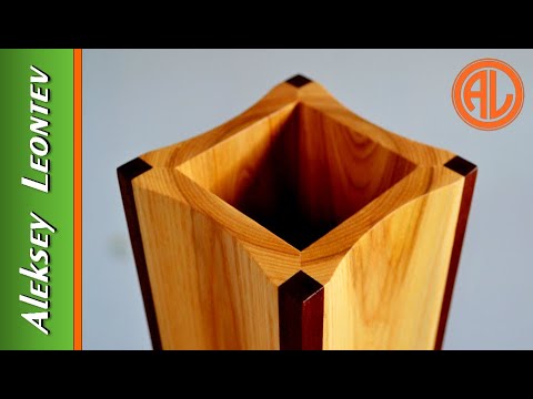 Видео: ВАЗА из дерева для сухоцветов / Wooden Vase for Dried Flowers. DIY