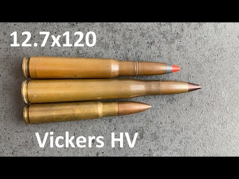 Видео: 12.7x120 Vickers HV  и 12.7x81 Vickers - самые мощные патроны к пулемету Максима (Виккерс)