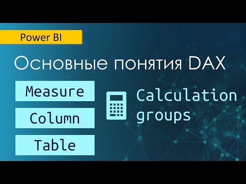 Видео: Основные понятия DAX / Таблицы / Столбцы / Меры / Группы мер / Параметры