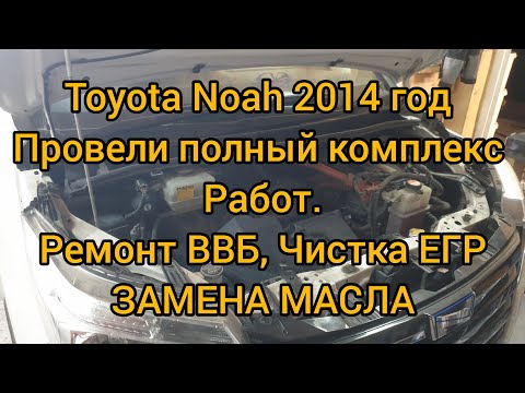 Видео: Toyota Noah провели  полный комплекс работ, ремонт ввб, чистка егр, замена масла.