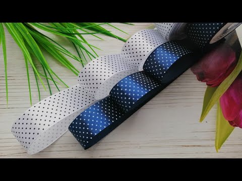 Видео: Цветы из лент 2.5cm🌺 Очень легкий вариант. Бантики для школы🌺 Ribbon Flowes/Tutorial/D.I.Y