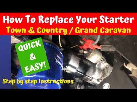 Видео: Расположение и замена стартера для Town & Country и Grand Caravan 2001–2007 гг.