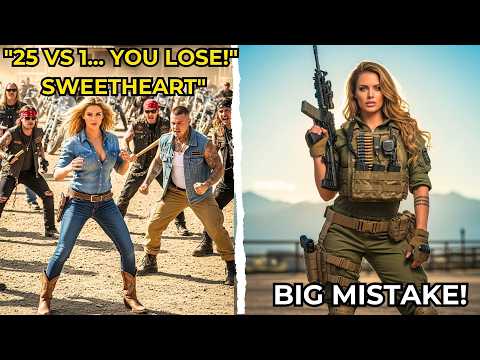 Видео: 25 байкеров напали на блондинку-владелицу ранчо. Через несколько минут они встретили её отряд арм...