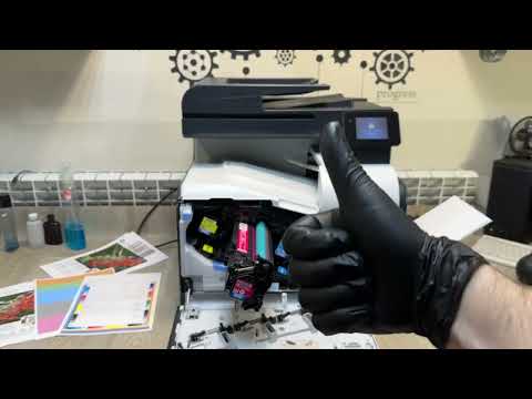 Видео: HP Color M551 / M570 Грязная печать, полосы. Ракель ленты переноса. Ремонт принтера