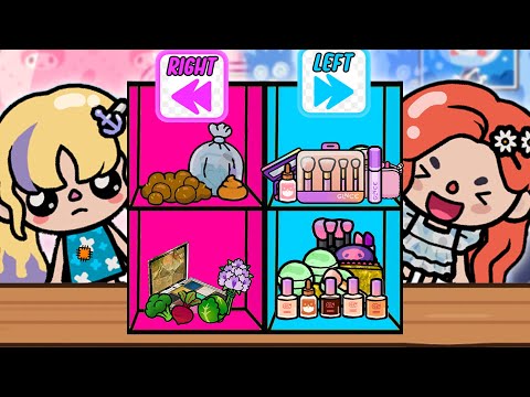 Видео: MakeUp Left and Right Challenge | История жизни Toca | Toca Boca