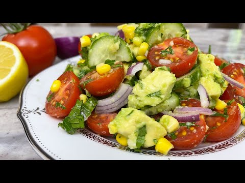 Видео: Простой и вкусный салат из авокадо и помидоров. Это быстро и очень вкусно!