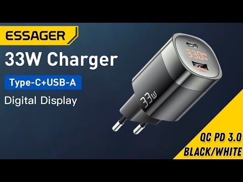 Видео: ESSAGER 33w GAN - компактное Зарядное устройство  для iPhone, Samsung, MacBook и др.