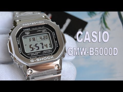 Видео: Обзор CASIO GMW-B5000D-1ER стальные 5000-е / Модель 2018 года