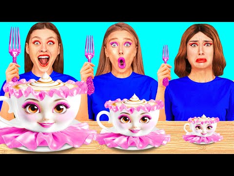 Видео: Большая, Средняя или Маленькая Тарелка Челлендж | Простые Кулинарные Рецепты от BaRaDa Challenge