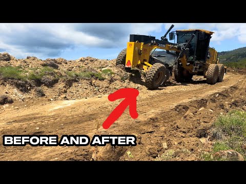 Видео: Грейдер JohnDeere 670Gp, до и после дорожных работ #johndeere #motorgrader #deere
