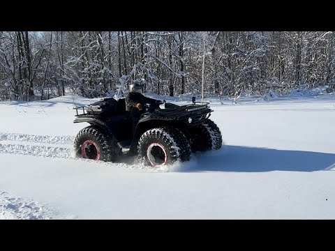 Видео: Квадроцикл T-REX по снегу
