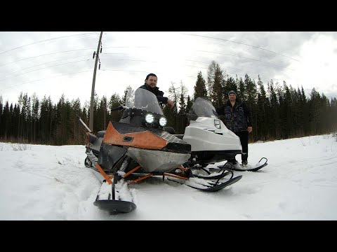 Видео: САМОДЕЛЬНЫЙ СНЕГОХОД против СНЕГОХОДА БТС. Это не снегоход))))