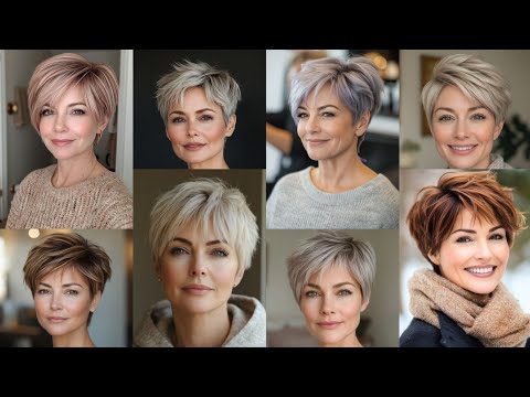 Видео: Короткая стрижка и прическа для женщин старше 60 лет / тренд 2025 года