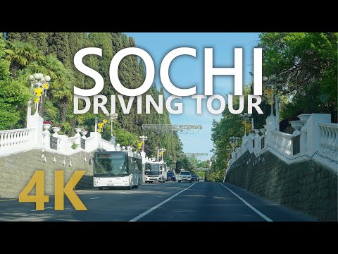 Видео: Дорога из Сочи в Адлер - 4К 60к/с🎧Binaural 3D Sounds - Driving Tour