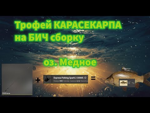Видео: ::: Ловля трофея КАРАСЕКАРПА на БИЧ сборку ::: ОЗ. МЕДНОЕ :::