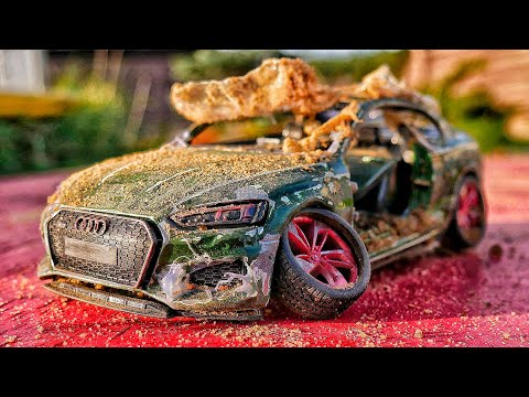 Видео: Восстановление поврежденной модели автомобиля Audi RS5 - Потрясающая реставрация