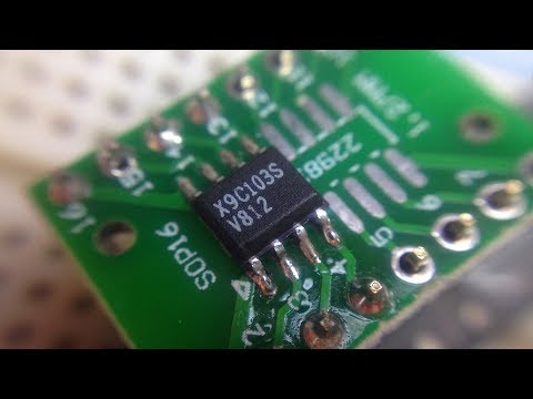 Видео: Цифровой потенциометр X9C103 и Ардуино