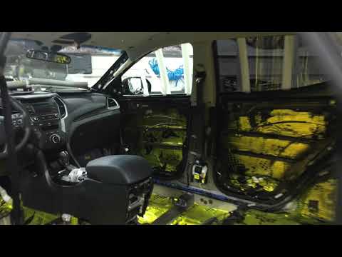 Видео: Шумка Хендай Санта Фе. Результат от работ - тишина в салоне в любом месте, куда бы не поехала машина