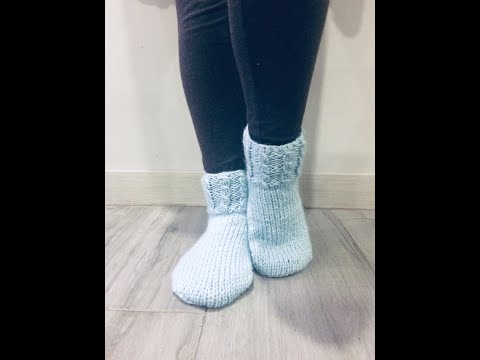 Видео: Носки на двух спицах /Easy knitting socks