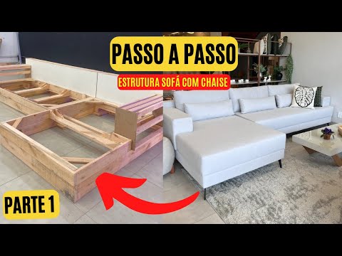 Видео: Sofá com chaise  parte 1 / sofa with chaise part 1 / диван с фаэтоном часть 1