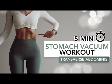 Видео: 5 MIN STOMACH VACUUM WORKOUT | Вакуумное упражнение для упругого живота | Eylem Abaci