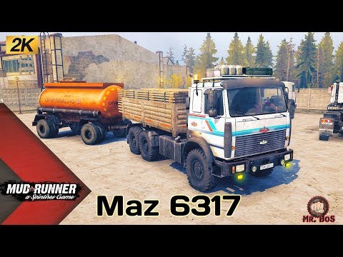 Видео: Maz 6317 Честный Обзор мода Spintires MudRunner
