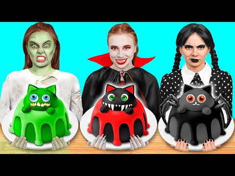 Видео: Кулинарный Челлендж: Уэнсдей vs Вампир vs Зомби | Съедобная Битва от Fun Challenge