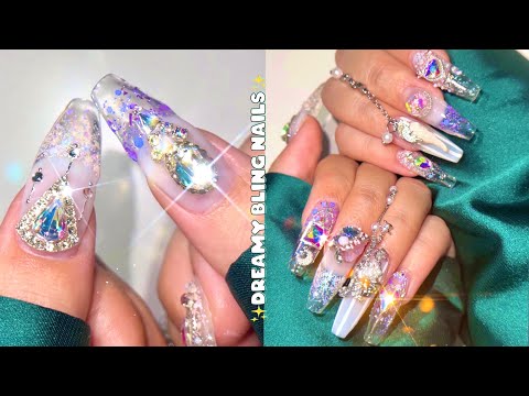 Видео: 🌙 Мечтательный маникюр с драгоценными камнями ✨ | BORNPRETTY Гель-лак | Дневник ногтей EP-19 | Asmr