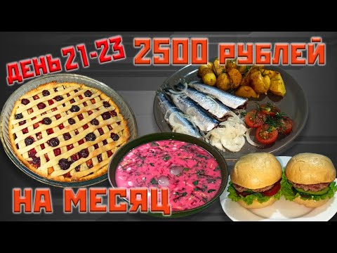 Видео: Выживаю месяц на 2500 рублей. День 21-23.