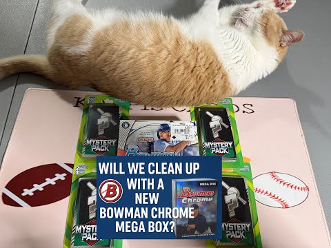 Видео: Каппи находит пронумерованный автограф на карточке из новой мегакоробки Bowman Chrome Plus Myster...