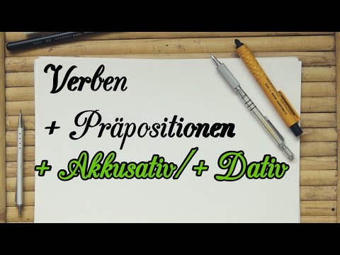 Видео: Глаголи + предлози + Akkusativ/ Dativ | Verben + Präpositionen + Akkusativ/ Dativ (B1, B2)