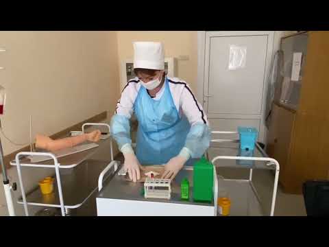 Видео: Взятие крови из вены для биохимического исследования шприцем