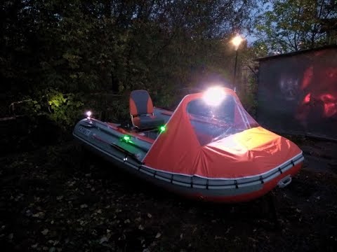 Видео: Бортовые огни для лодки ПВХ с Aliexpress