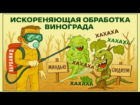 Видео: 💥 Самый БЕСПОЛЕЗНЫЙ рецепт ИСКОРЕНЯЮЩЕЙ ОБРАБОТКИ ВИНОГРАДА. Железный купорос + карбамид.