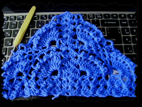 Видео: Красивая шаль крючком. Объемный узор крючком #lusi_ten