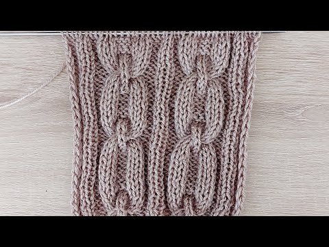 Видео: Узор спицами "Цепь"