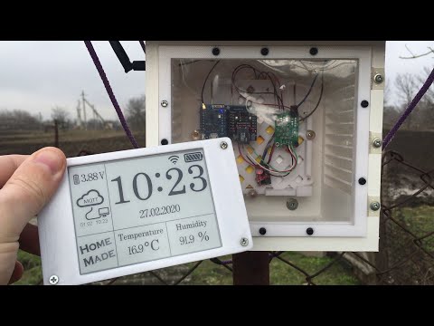 Видео: Погодная станция на ESP8266, MQTT и Epaper дисплее