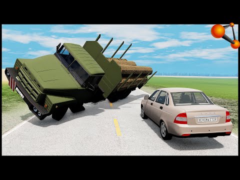 Видео: ЛЕСОВОЗ Перевернулся На МАШИНУ! Реально ВЫЖИТЬ? - BeamNg Drive