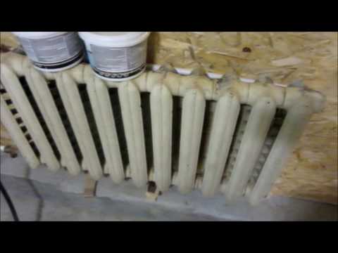 Видео: отопление в гараже на газу (пропан в балонах).