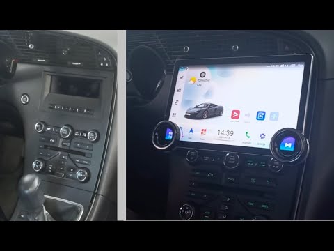 Видео: Установка Android мультимедиа 12 дюймов на Saab 95