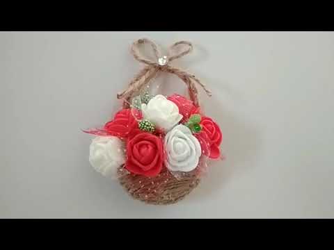 Видео: Магнит на холодильник ! Цветочная корзинка из крышки!