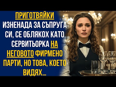 Видео: Дегизирах се като сервитьорка на партито на мъжа ми… но това, което видях, ме срази!
