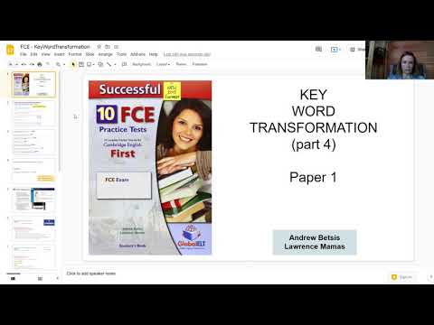 Видео: Key Word Transformation - Test1 - FCE / CAE / level B2 (русская версия)