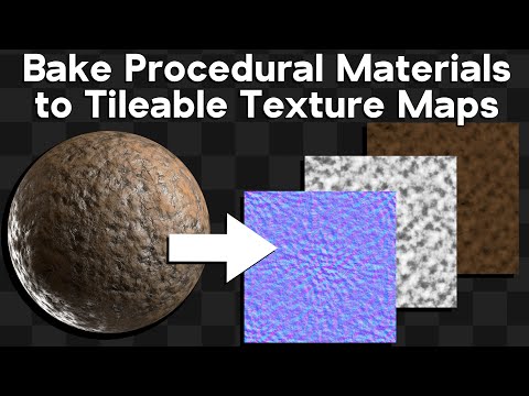 Видео: Запекание процедурных материалов в бесшовные текстурные карты (урок по Blender и GIMP)