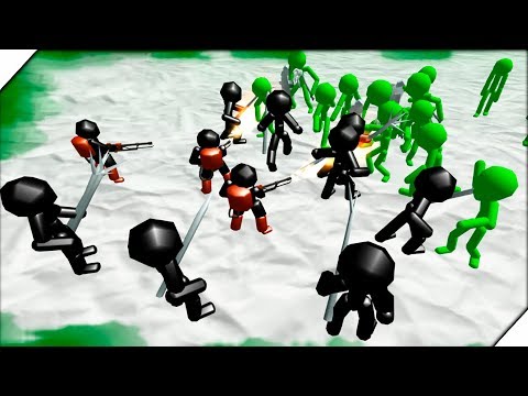 Видео: ЗОМБИ ПРОТИВ РОБОТОВ - Игра Stickman Simulator  Zombie Battle Андроид игры про зомби и стекменов