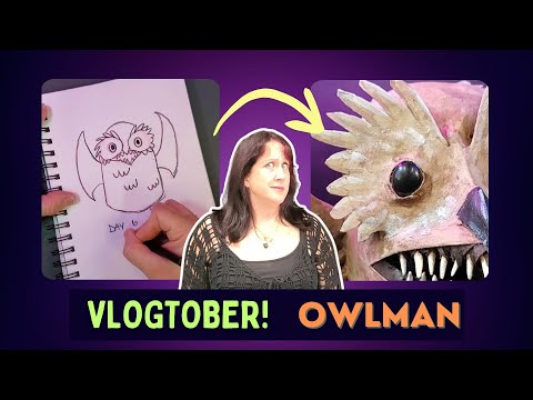 Видео: 31 монстр за 31 день. Создание Человека-совы. Vlogtober, день 6.