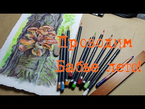 Видео: GOODBYE warm autumn/ прощай Бабье лето!/рисуем опята