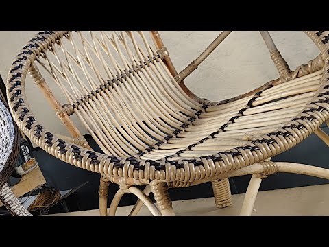 Видео: Плетеное кресло родом из СССР, каркас  из лозы