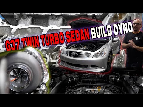 Видео: Сборка и динамометрический стенд G37 Twin Turbo Sedan Sleeper